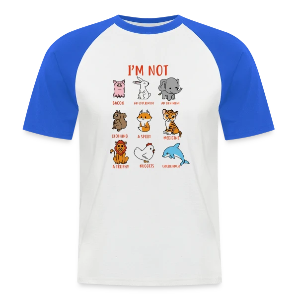 Animaux Mignons Protection sur T-shirt baseball manches courtes Homme