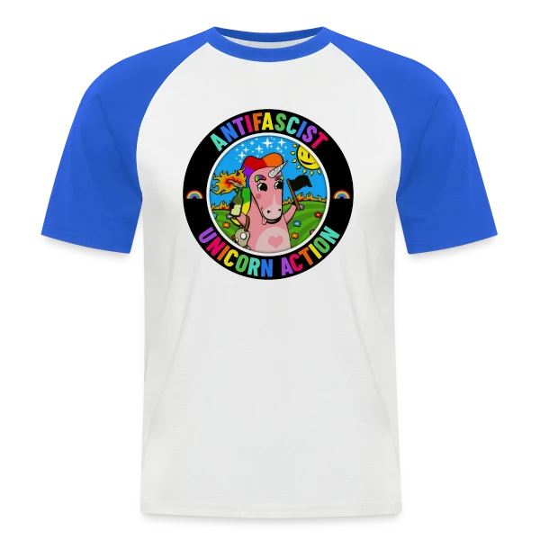 Licorne Antifasciste Rebelle sur T-shirt baseball manches courtes Homme