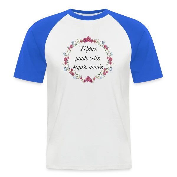 Merci pour cette Année Incroyable sur T-shirt baseball manches courtes Homme