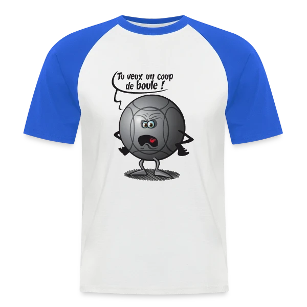 Le Coup de Boule Gagnant à la Pétanque sur T-shirt baseball manches courtes Homme
