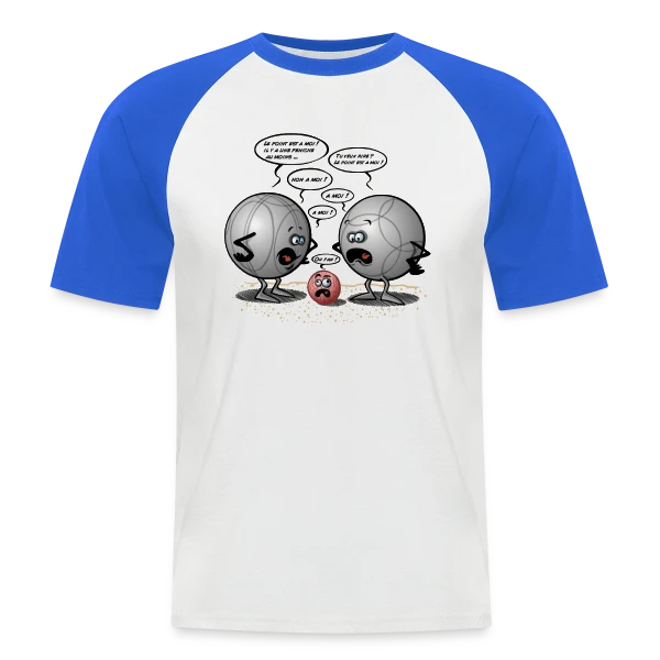 Discorde Pétanque : Le Choc des Titans (et des boules) sur T-shirt baseball manches courtes Homme