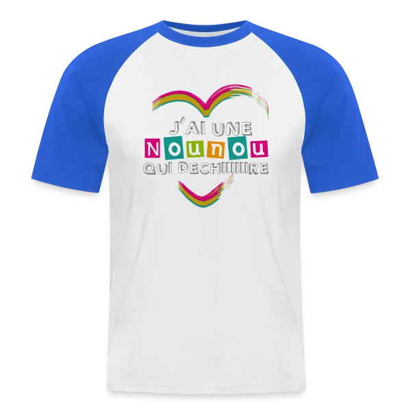 J'ai une Nounou Qui Déchire - Cadeau Unique sur T-shirt baseball manches courtes Homme