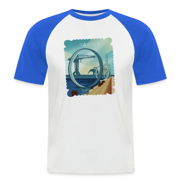 Ville de Nantes - Design Urbain sur T-shirt baseball manches courtes Homme