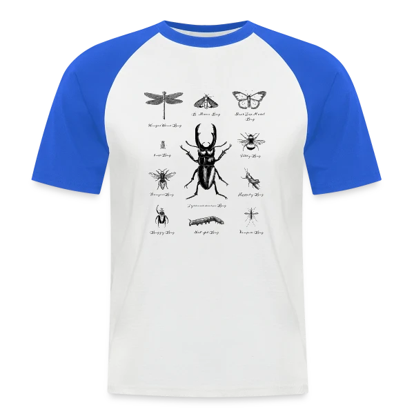 Bestiaire Insectes Humour Vintage sur T-shirt baseball manches courtes Homme