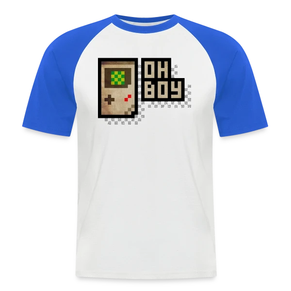 Console Rétro-Gaming Oh Boy ! - Pixel Art 90s sur T-shirt baseball manches courtes Homme