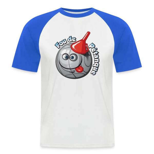 Passion Pétanque sur T-shirt baseball manches courtes Homme