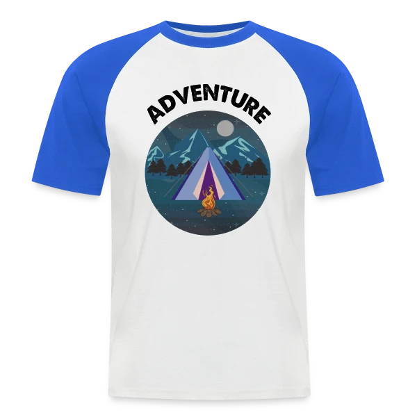 Nuit d'Aventure en Montagne sur T-shirt baseball manches courtes Homme