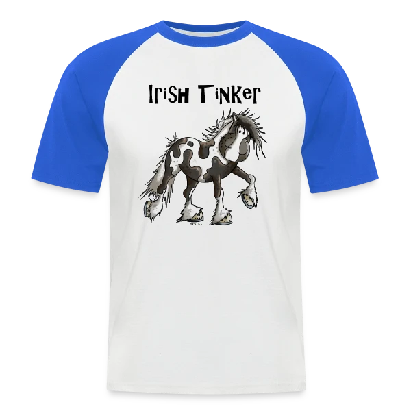 Tracy l'Irish Tinker - Cheval de Rêve Irlandais sur T-shirt baseball manches courtes Homme