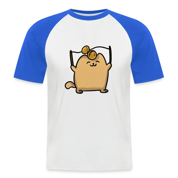 Chaton Diabolo Joueur sur T-shirt baseball manches courtes Homme
