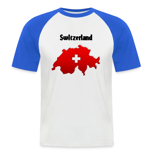 Voyage en Suisse sur T-shirt baseball manches courtes Homme
