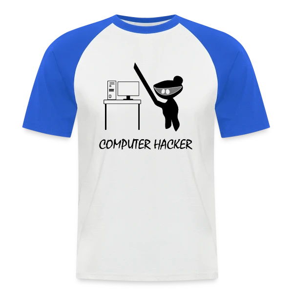 Codeur Ninja | Humour Hacker sur T-shirt baseball manches courtes Homme