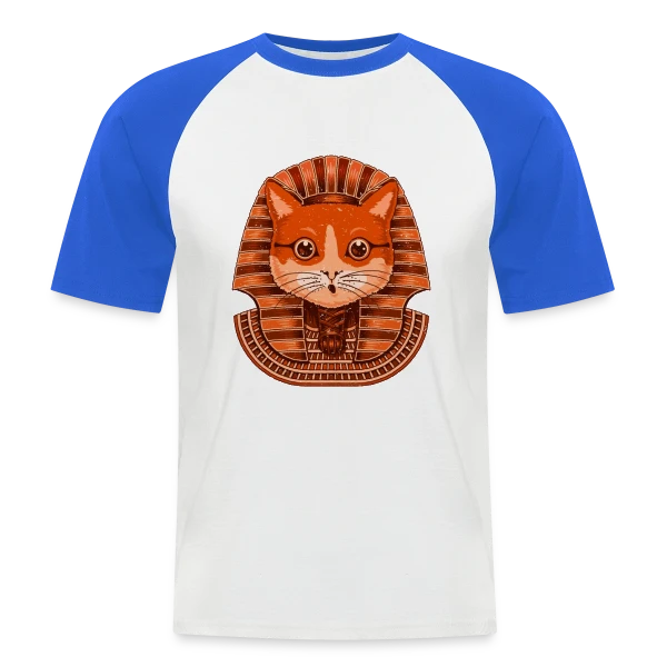 Pharaon Félin sur T-shirt baseball manches courtes Homme