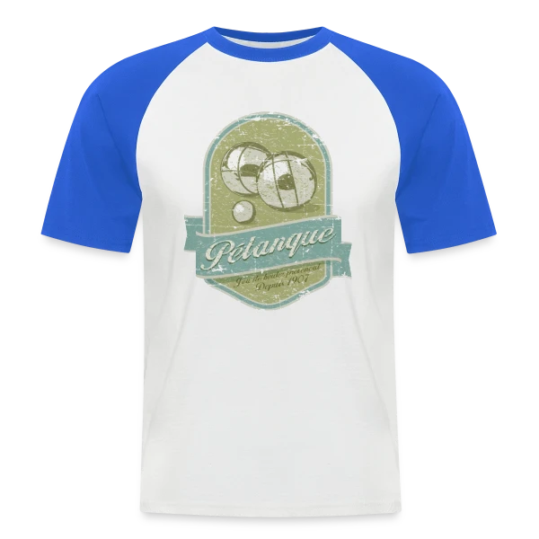Pétanque Rétro Chic sur T-shirt baseball manches courtes Homme