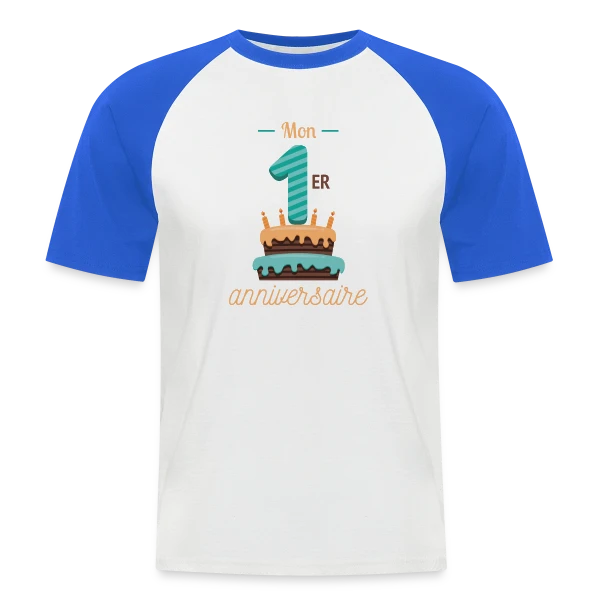 Mon Premier Anniversaire Garçon sur T-shirt baseball manches courtes Homme