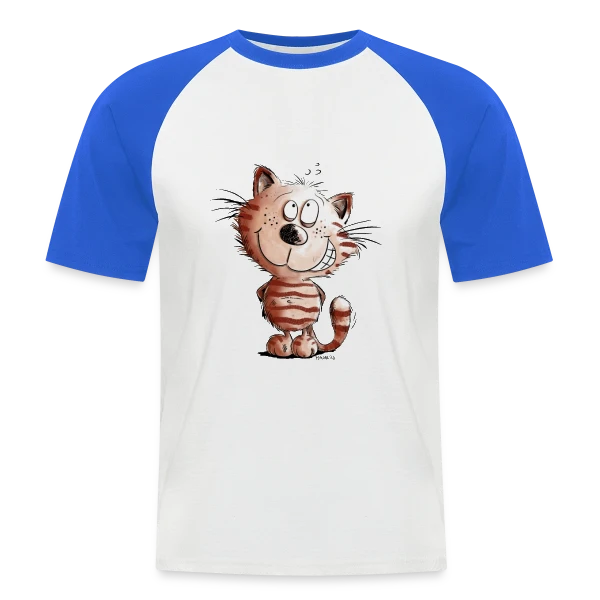 Pas moi, la chatte coquine - T-shirt humour félin sur T-shirt baseball manches courtes Homme
