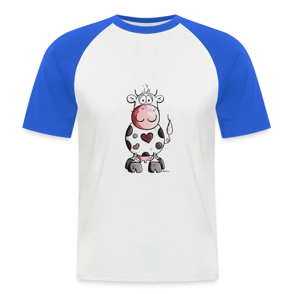 Mooo la Vache Rigolote sur T-shirt baseball manches courtes Homme