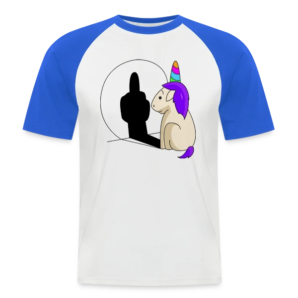 Licorne Impertinente Ombre sur T-shirt baseball manches courtes Homme