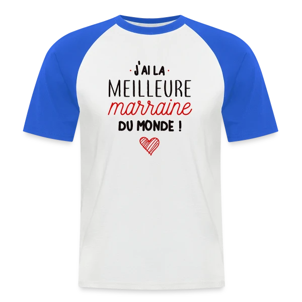 Ma Marraine, la Meilleure du Monde sur T-shirt baseball manches courtes Homme