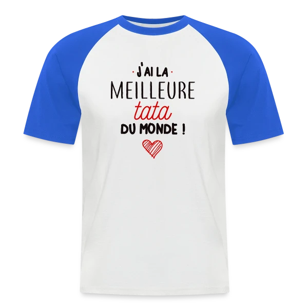 La Meilleure Tata du Monde sur T-shirt baseball manches courtes Homme