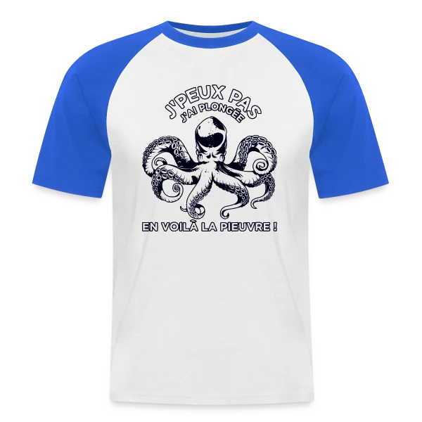 J'peux pas J'ai Plongée ! | T-Shirt Passion Sous-Marine sur T-shirt baseball manches courtes Homme