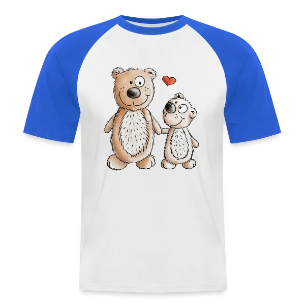 Amour Oursons Câlins sur T-shirt baseball manches courtes Homme