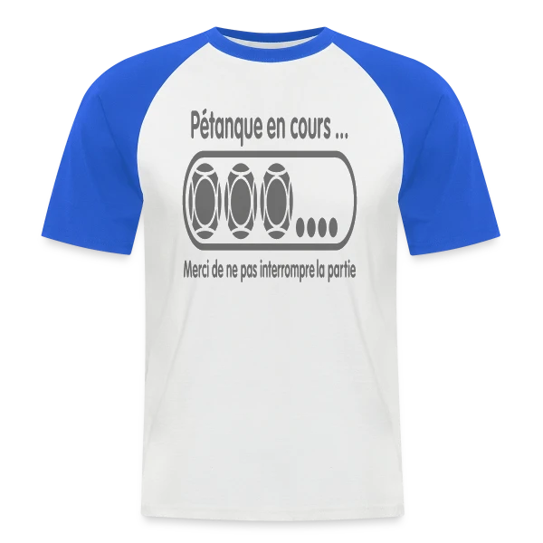 Pétanque en Cours : Ne Dérangez Pas ! sur T-shirt baseball manches courtes Homme
