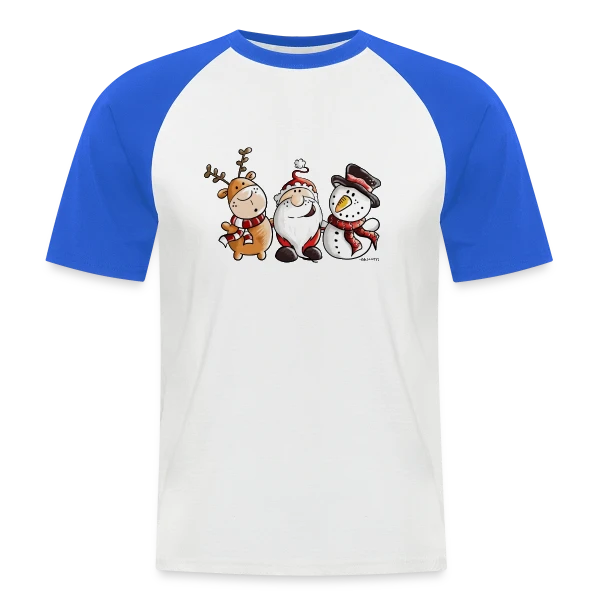 Ho Ho Ho Père Noël et ses Amis - Fête de Noël sur T-shirt baseball manches courtes Homme