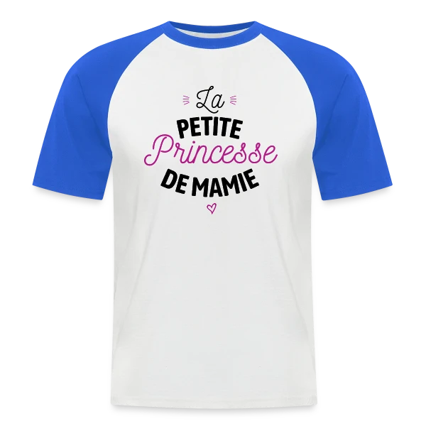Ma Princesse de Mamie Adorée sur T-shirt baseball manches courtes Homme