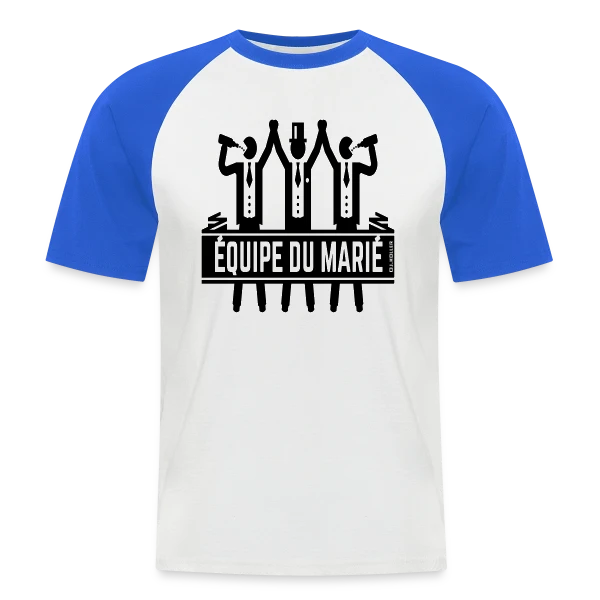 EVG Équipe du Marié : La Fête Inoubliable sur T-shirt baseball manches courtes Homme