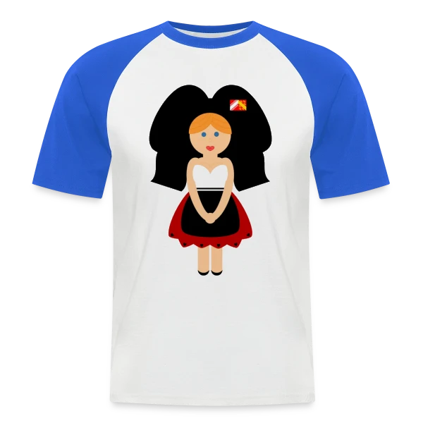 Petite Alsacienne Mignonne sur T-shirt baseball manches courtes Homme