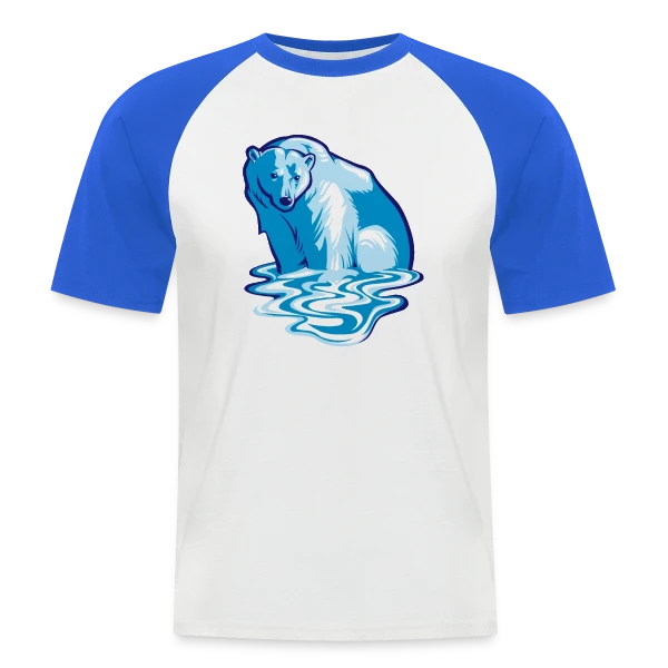 Ours Polaire en Détresse : L'Art du Réchauffement sur T-shirt baseball manches courtes Homme