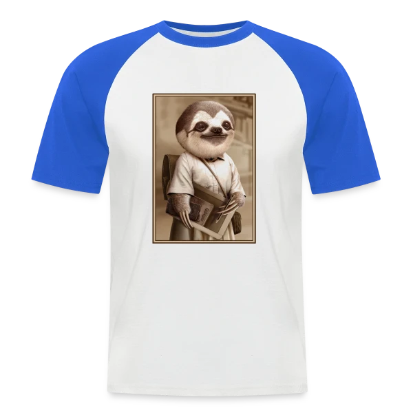 Le Paresseux Écolier sur T-shirt baseball manches courtes Homme
