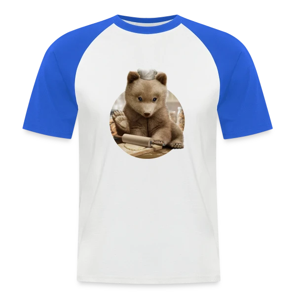 Ourson Chef sur T-shirt baseball manches courtes Homme
