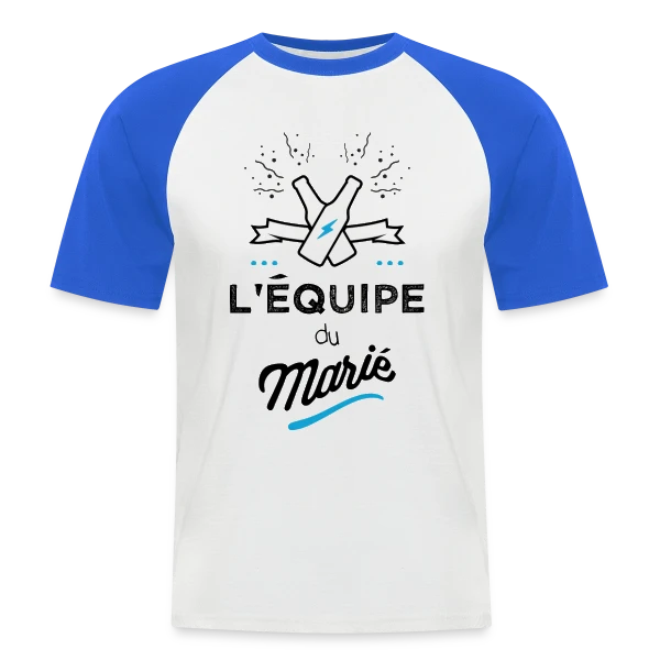 EVG L'Équipe du Marié sur T-shirt baseball manches courtes Homme