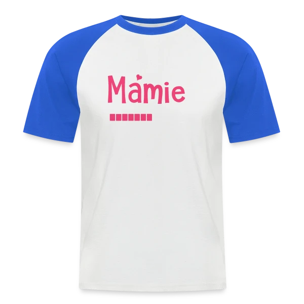Bientôt Mamie : Future Grand-Mère en Attente sur T-shirt baseball manches courtes Homme