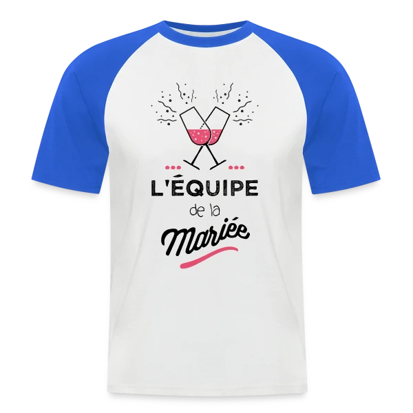"Équipe de la Mariée" | EVJF sur T-shirt baseball manches courtes Homme
