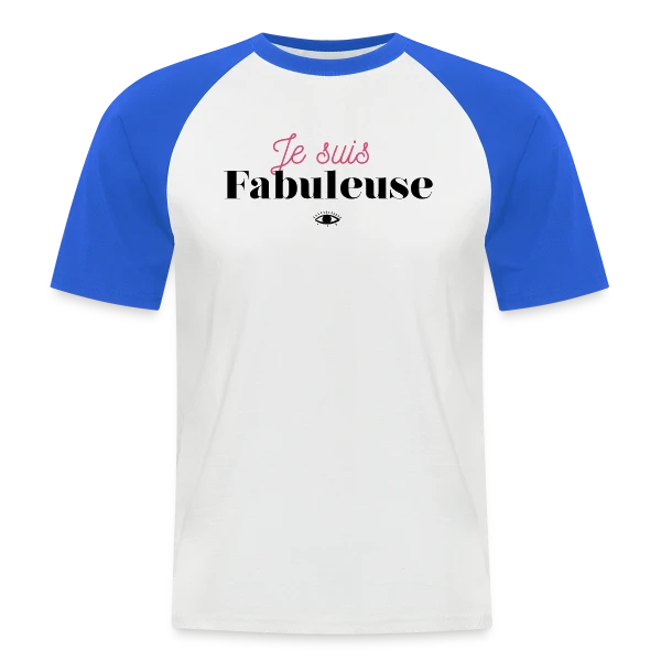 "Je suis fabuleuse" - Affirmez votre éclat sur T-shirt baseball manches courtes Homme