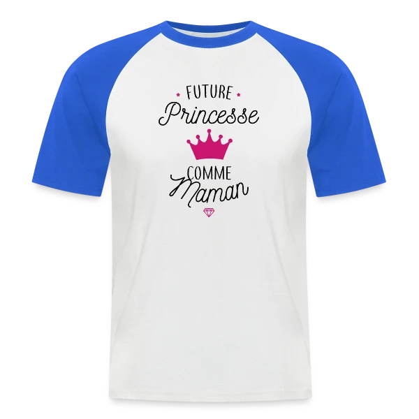 Future Princesse comme Maman sur T-shirt baseball manches courtes Homme