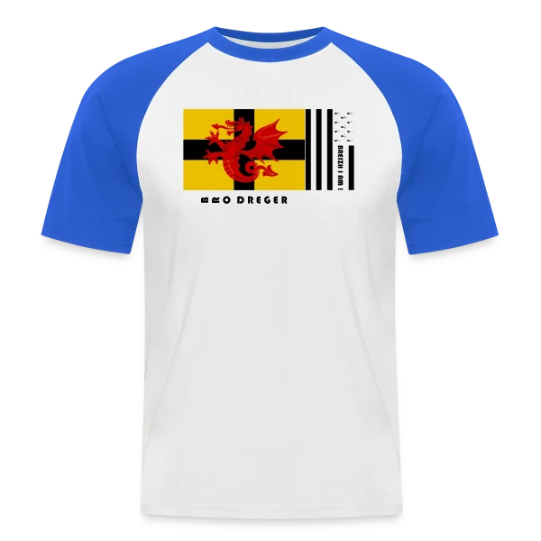 Blason Pays du Trégor sur T-shirt baseball manches courtes Homme