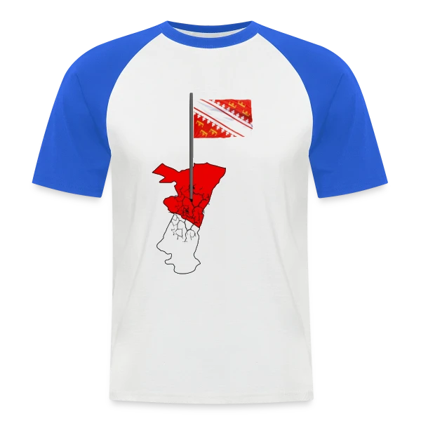 Drapeau Alsace Emblème Régional sur T-shirt baseball manches courtes Homme
