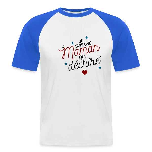 Maman qui déchire sur T-shirt baseball manches courtes Homme