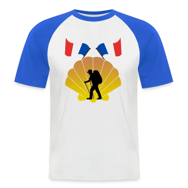 Chemin de Compostelle: La Randonnée Spirituelle du Pèlerin sur T-shirt baseball manches courtes Homme