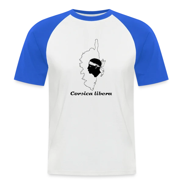 Corsica Libera sur T-shirt baseball manches courtes Homme