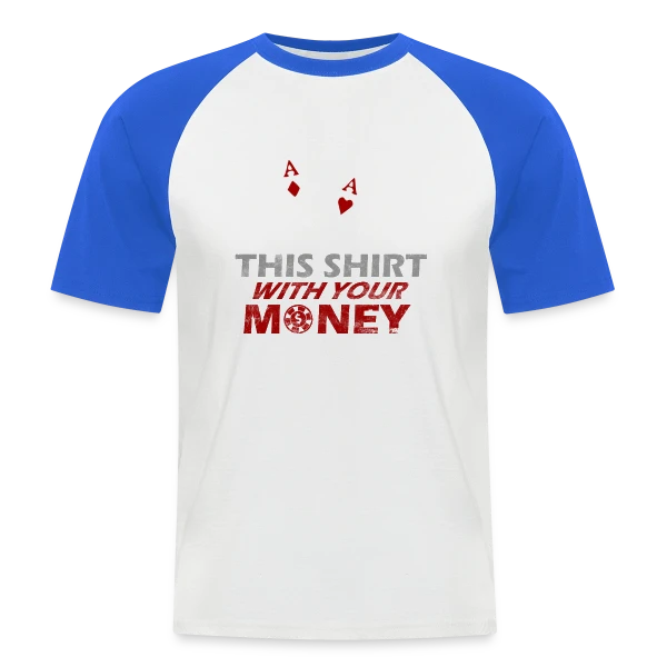 Poker Star: Design Casino Gagnant sur T-shirt baseball manches courtes Homme