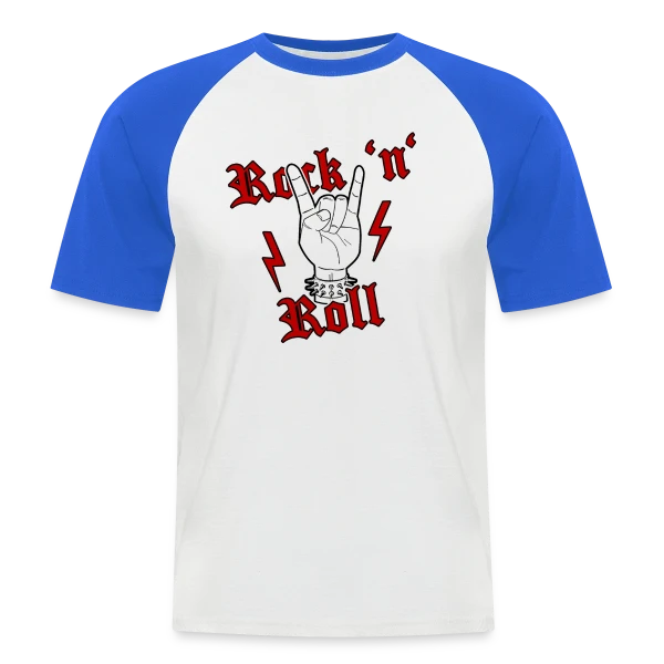 Authentique Rock 'n' Roll sur T-shirt baseball manches courtes Homme