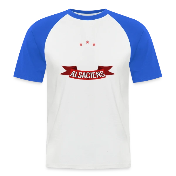 Fierté Alsacienne Étoilée sur T-shirt baseball manches courtes Homme