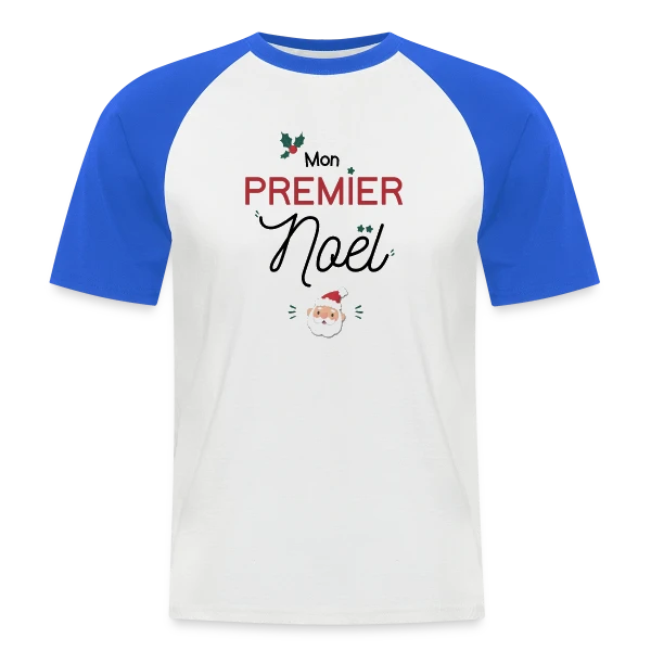 Mon Premier Noël sur T-shirt baseball manches courtes Homme