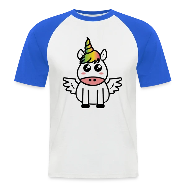 Licorne Kawaii : Féérique et Magique sur T-shirt baseball manches courtes Homme