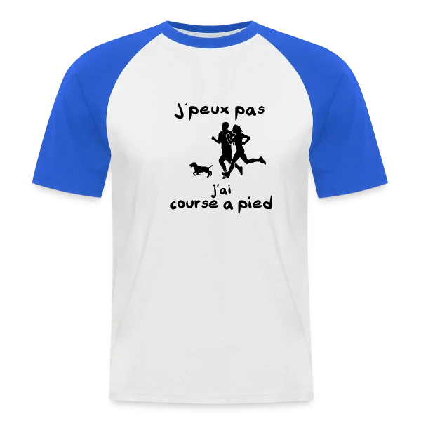 J'peux pas, j'ai Course à Pied (Jogging, Running) sur T-shirt baseball manches courtes Homme