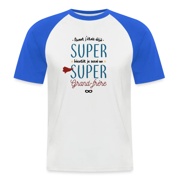 Futur Super Grand Frère sur T-shirt baseball manches courtes Homme